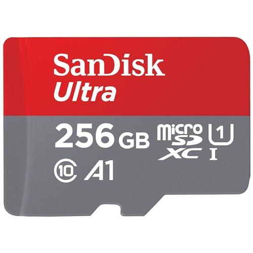 SanDisk 256GB Ultra scheda microSDXC + adattatore SD fino a 150 MB/s con prestazioni app A1 UHS-I Class 10 U1