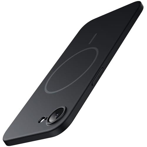 JETech Cover Magnetica Slim per iPhone 16e 6,1 Pollici 2025, Nera