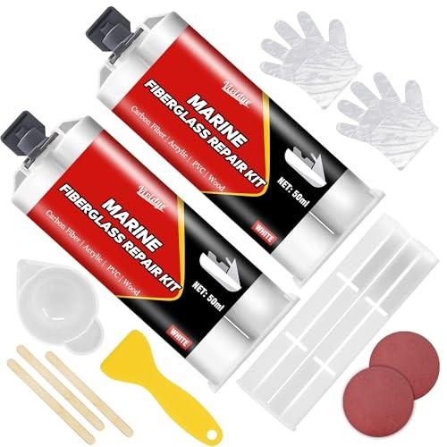 Kit di Riparazione Vetroresina Marina 100ml per Barche, Moto d'Acqua e Tavole da Surf
