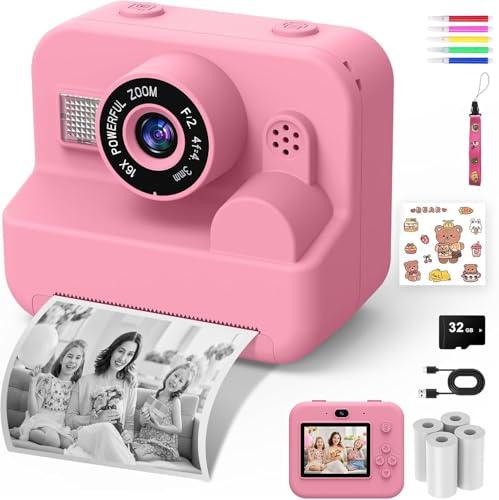 Fotocamera Istantanea Bambini 2,4” HD – 40MP, 1080p, Stampa Termica, 32GB, Giochi E Filtri – Regalo 3-12 Anni