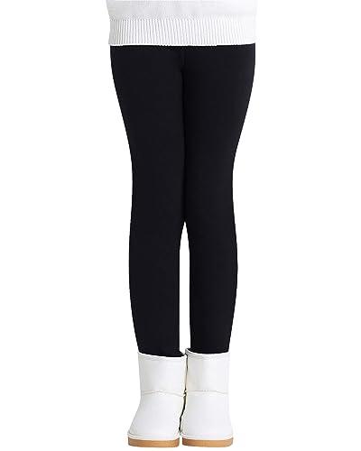 Adorel Leggings Invernali Termici in Peluche Bambine Nero 8-9 Anni