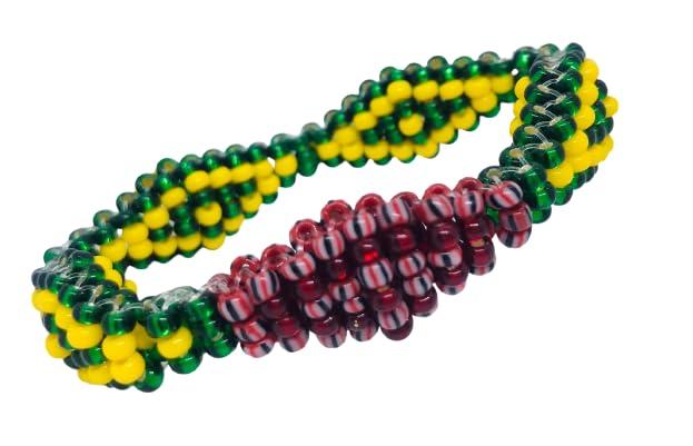 PULSERA ILDE DE ORULA CON CAMINO DE OYA. RELIGION YORUBA, SANTERIA CUBANA