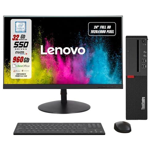 Lenovo Postazione Completa Ricondizionata: Intel i5-6th, 32GB RAM, SSD 1TB, Monitor 24