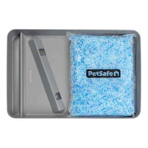 PetSafe ScoopFree Vassoio Riutilizzabile in Acciaio Inox con Lettiera in Cristalli