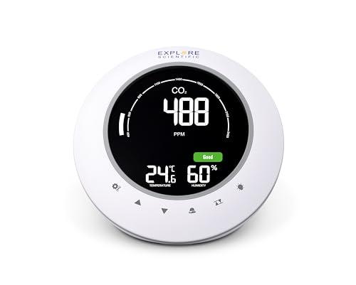 EXPLORE SCIENTIFIC WSH2001 Misuratore Qualità Aria CO2, Umidità, Temperatura, Bianco