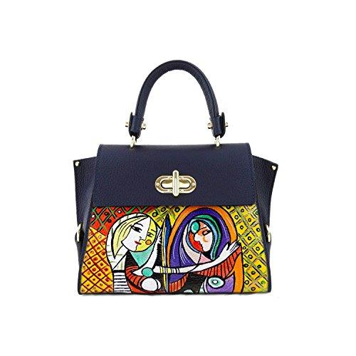 Borsa in Pelle Dipinta a Mano 