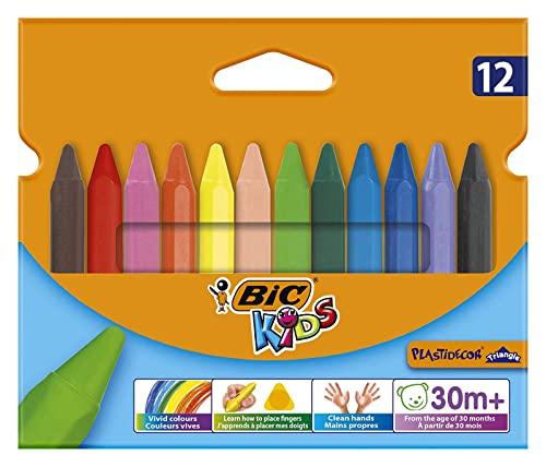 Kredki świecowe Bic Kids Plastidecor Triangle 12 kolorów