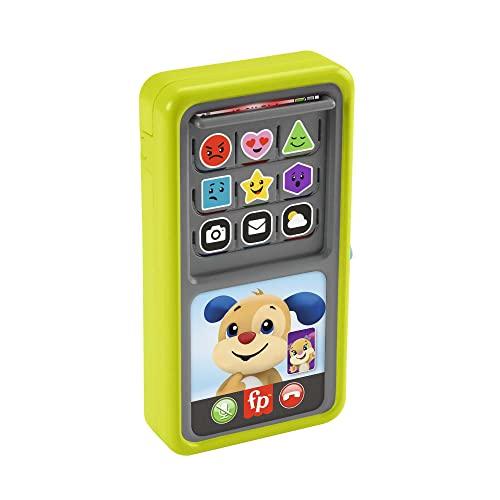 Fisher-Price - Smartphone Scorri e Impara, telefono giocattolo didattico per neonati e bambini