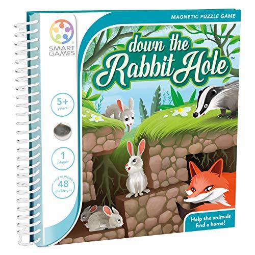 Smart Games - Down the Rabbit Hole, Gioco di Puzzle Magnetico con 48 Sfide, 5+ Anni