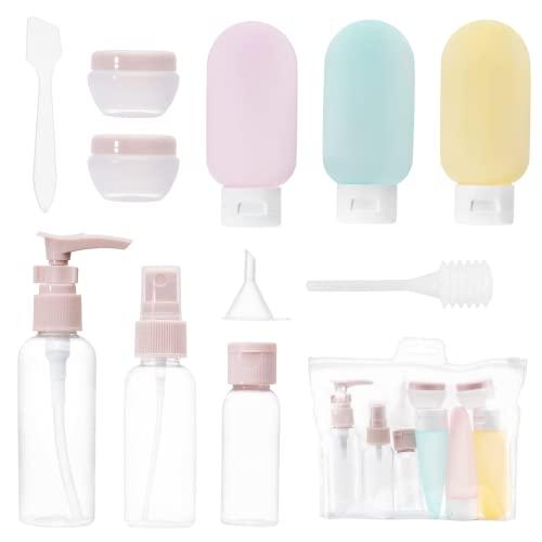Set Completo di Flaconi da Viaggio per Cosmetici e Toilette - 11 Pezzi