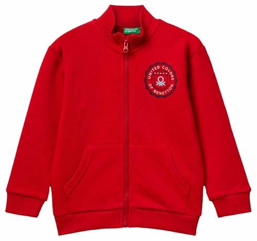 United Colors of Benetton Giacca Felpa con Zip e Logo