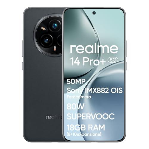 realme 14 Pro+ 5G Grigio, 8+256GB, Snapdragon 7s Gen 3, Fotocamera Sony IMX896 OIS 50MP