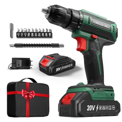 Trapano Avvitatore a Batteria 20V FAHEFANA, 42Nm, 2 Velocità, 25+1 Coppia