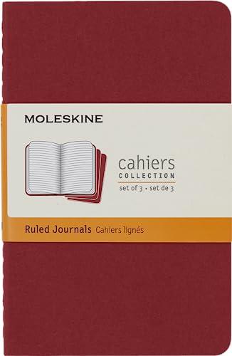 Moleskine Cahier Pocket Righe Rosso - Set da 3
