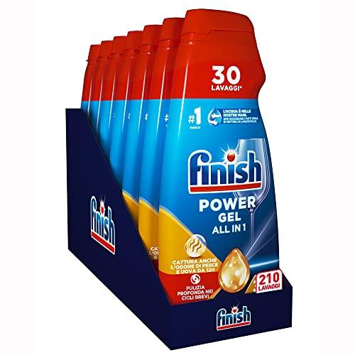 Finish Powergel Detersivo Lavastoviglie Anti Odore, 210 Lavaggi