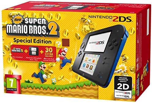 Nintendo 2DS Nero/Blu + New Super Mario Bros. 2 (Pre-installato) - Bundle Special Edition
