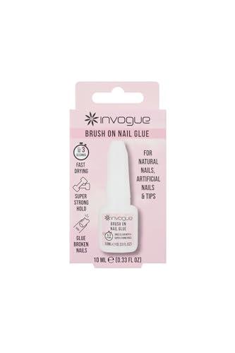 Invogue Colla per Unghie con Pennello, 10 ml
