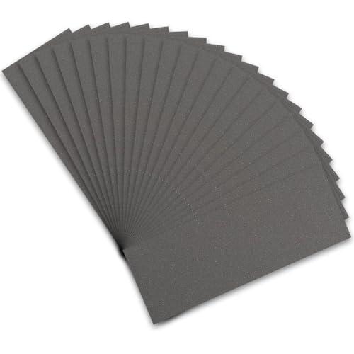 STEBRUAM Carta Abrasiva 21 Pezzi Kit, Grana 800 per Legno, Metallo e Plastica