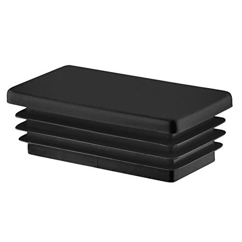 Tappi a Lamelle Rettangolari 60x30 mm in Plastica Nera - Set da 5