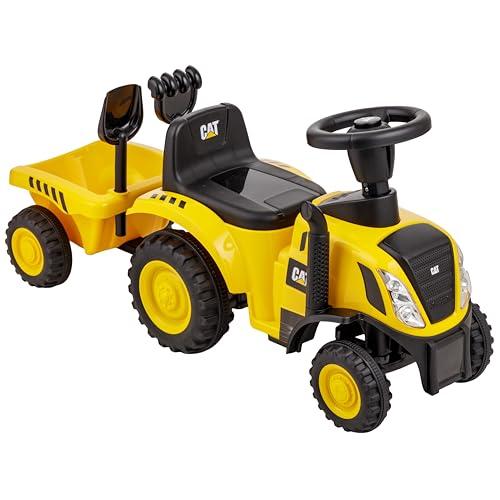 Baroni Toys Trattore Cavalcabile CATERPILLAR con Rimorchio