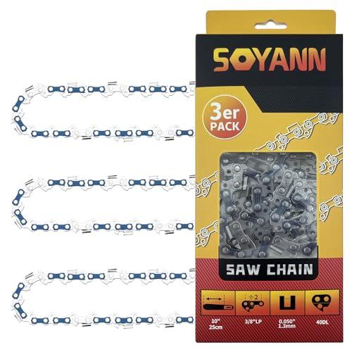 3 Catene per Motosega 10 Pollici (25cm)
