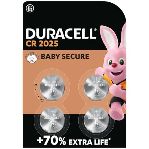 Duracell Batterie a moneta al litio CR2025 da 3V (confezione da 4)