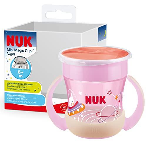 NUK Mini Magic Cup Night - Bicchiere Antigoccia Rosa 160ml