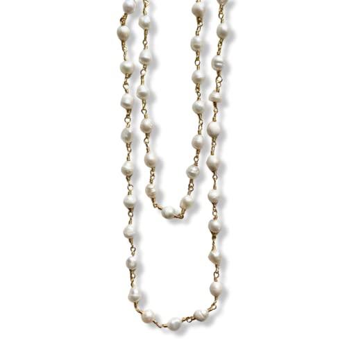 Collana Artigianale in Pietre Dure e Perle di Fiume Naturali