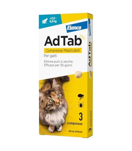 Ad Tab Antiparassitario per Gatti 2-8kg - 3 Compresse Masticabili
