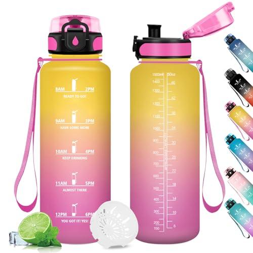 Borraccia Sportiva con Filtro e Indicatore Orario 1.5L