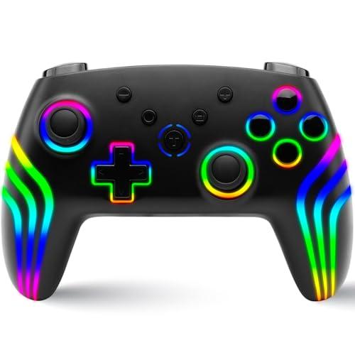 NITHO NEXUS Wireless Controller - Gamepad Multi-Piattaforma con Effetti Luce RGB