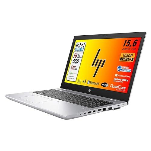 HP ProBook 650 G4 - Intel Core i5-8350U, 16GB RAM, 512GB SSD, Windows 11 Pro (Ricondizionato)