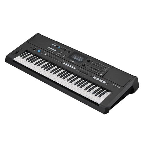 YAMAHA PSR-E483 Tastiera – Tastiera Portatile Moderna con 61 Tasti Sensibili al Tocco, 860 Voci con 15 Super Articulation Lite, 345 Stili, Speaker Potenti e USB-C – Nero