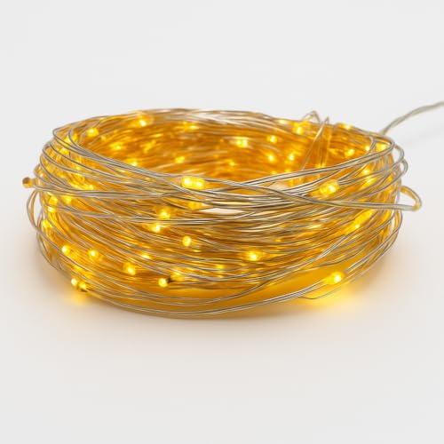 Catena Luminosa Nano LED a Batteria - Bianco Caldo, 300 LED