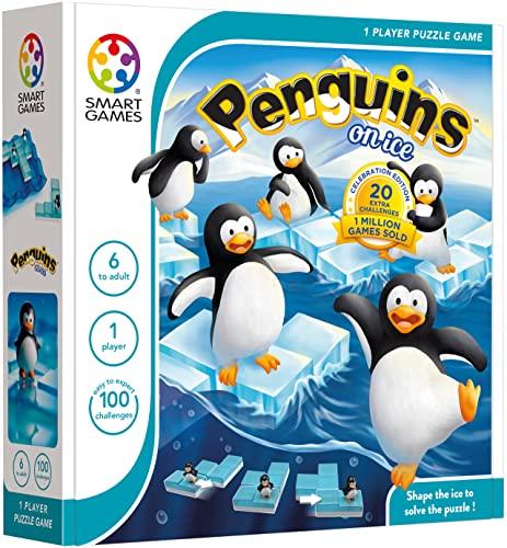 SmartGames - Penguins on Ice, Puzzle Game with 100 Challenges, 6+ Years