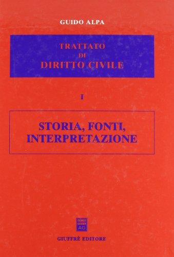 Storia Fonti Interpretazione: Vol. 1