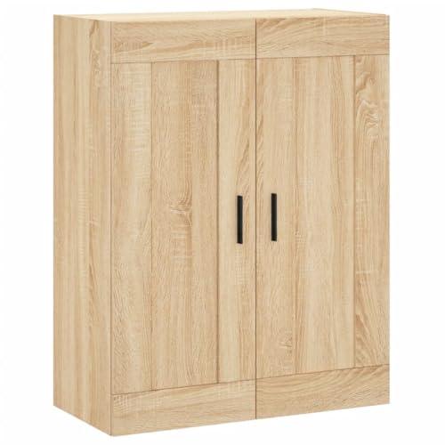 vidaXL Mobile a Parete Rovere Sonoma 69,5x34x90 cm Legno Multistrato, armadietto a Muro, portaoggetti pensile, pensile, pensile a Muro, Mobile pensile