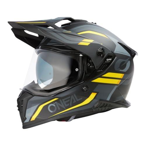 O'Neal Spike Casco Unisex Adulto - Nero/Grigio/Giallo, XXL