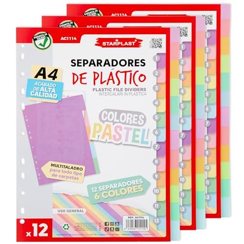 Starplast Divisori Pastello - 36 Pezzi per Raccoglitori