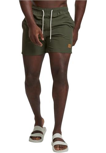 Urban Classics Block Swim Shorts Olive/Olive