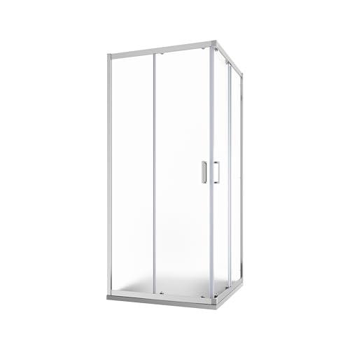 Box Doccia Angolare Tonga - Cristallo 6mm, Profili Cromati