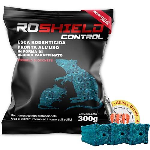 Roshield Esca Topi e Ratti 300g - Soluzione Efficace per Uso Interno/Esterno