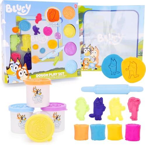 Toyland® Set Attività Pasta Blu 10 Pezzi - Bluey