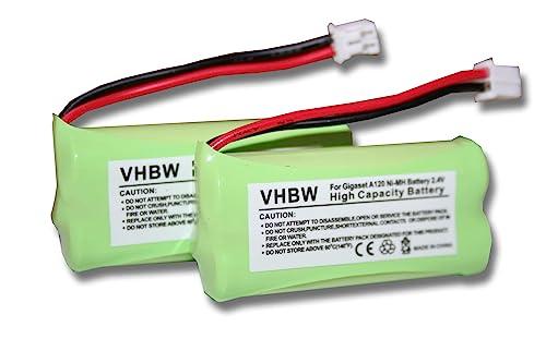 VHBW Set 2 Batterie 700mAh per Siemens Gigaset A120, A140, CL15, SL15