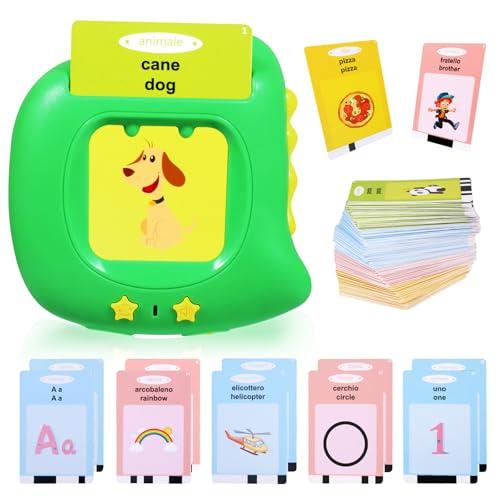 CUTEEEE Schede Flash Cards Parlanti Bilingue Italiano-Inglese per Bambini