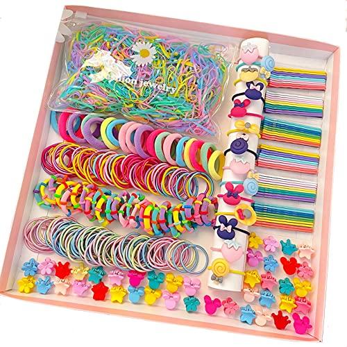 HCliptie Set di 1220 accessori per capelli per bambine piccole e ragazzine, fermacapelli, fermagli, forcine, fiocchi, set di accessori per capelli, decorazioni per capelli, colore viola