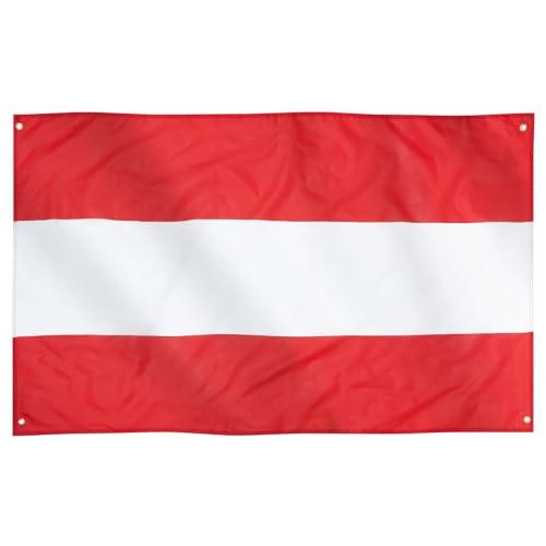 Runesol Bandiera Austria, 91x152cm, 3ft x 5ft, 4 Occhielli, Occhiello in Ogni Angolo, Bandiera Austriaca, Österreich, Österreich-Flagge, Interno, Esterno