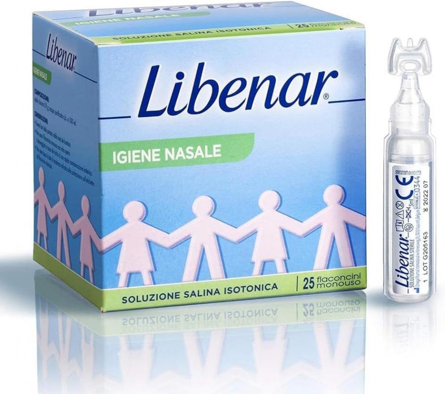 Libenar Soluzione Fisiologica Isotonica Sterile Monodose - 25 Flaconcini da 5ml