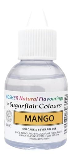 Sugarflair 100% Natural Flavour Estratto di Mango - Aroma Naturale per Torte, Cupcake, Glasse, Pasticcini e Dessert, Aroma Alimentare - Aroma Natural, Kosher - 30 ml