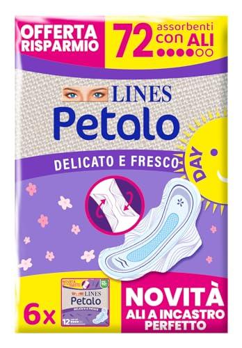 Lines Petalo Assorbenti Ultra Giorno con Ali, Pacco Scorta da 72 Pezzi